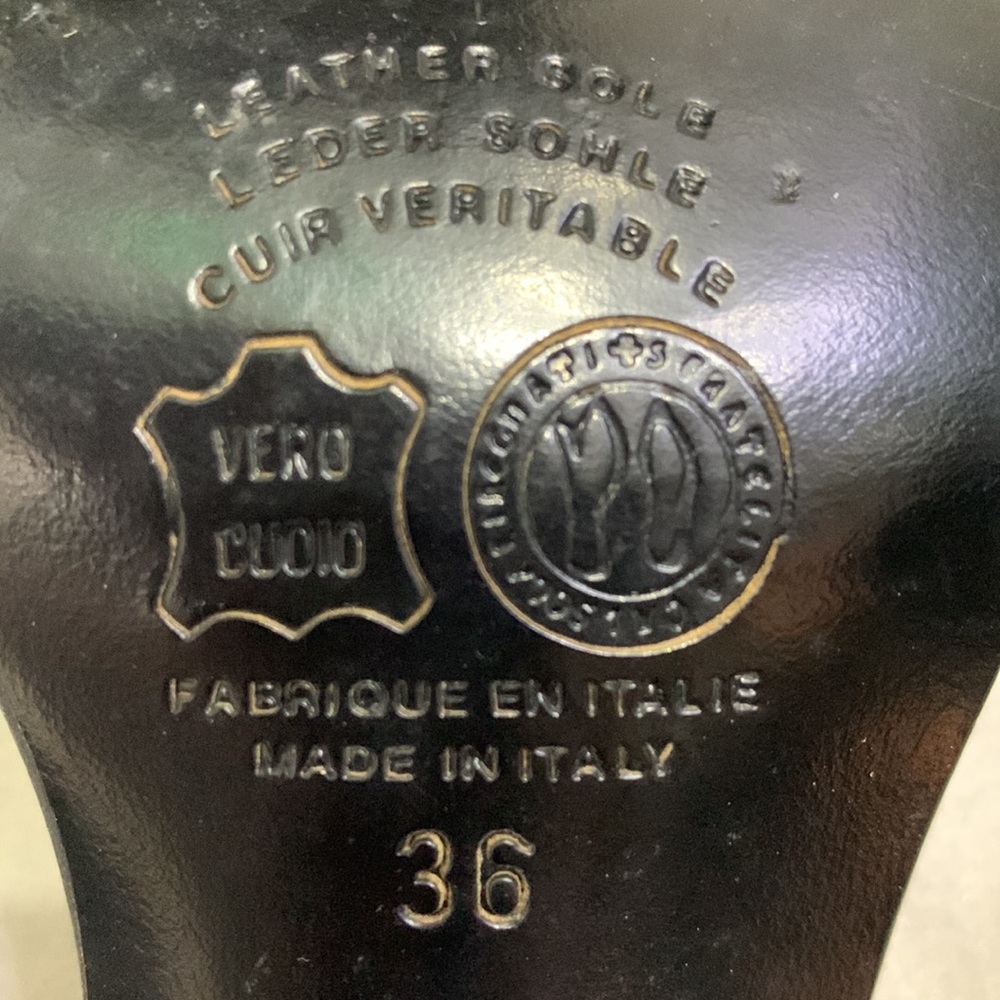Made in 🇮🇹VTG 90’ ALDO 💯% Leather Bare Slingback Heels - Picture 10 of 15